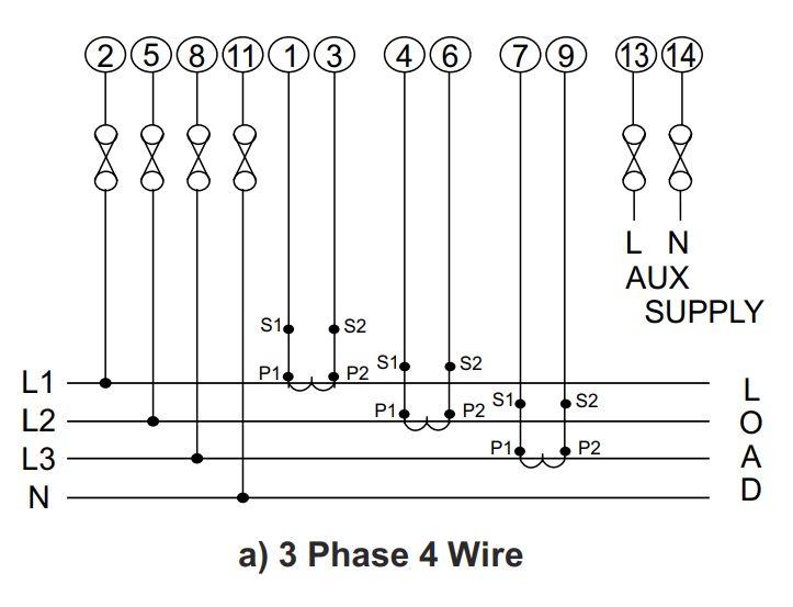 3 phase 4 wire diagram