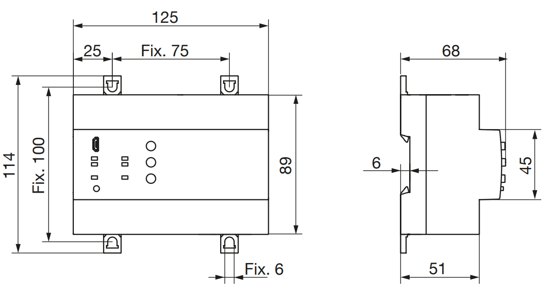 dimension of ISOM Digiware L-60h Insulation control systems