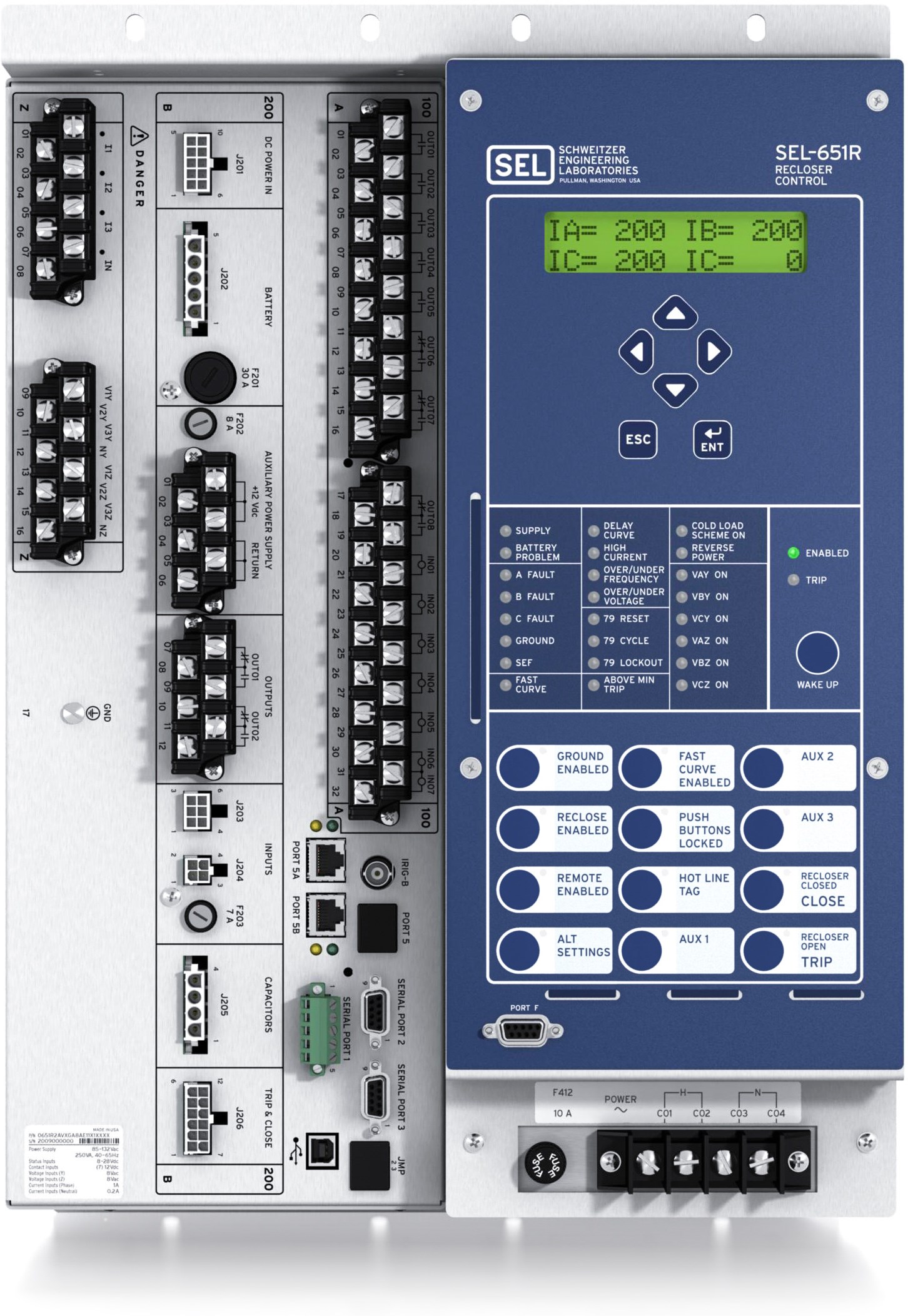 feature of sel 651r recloser control