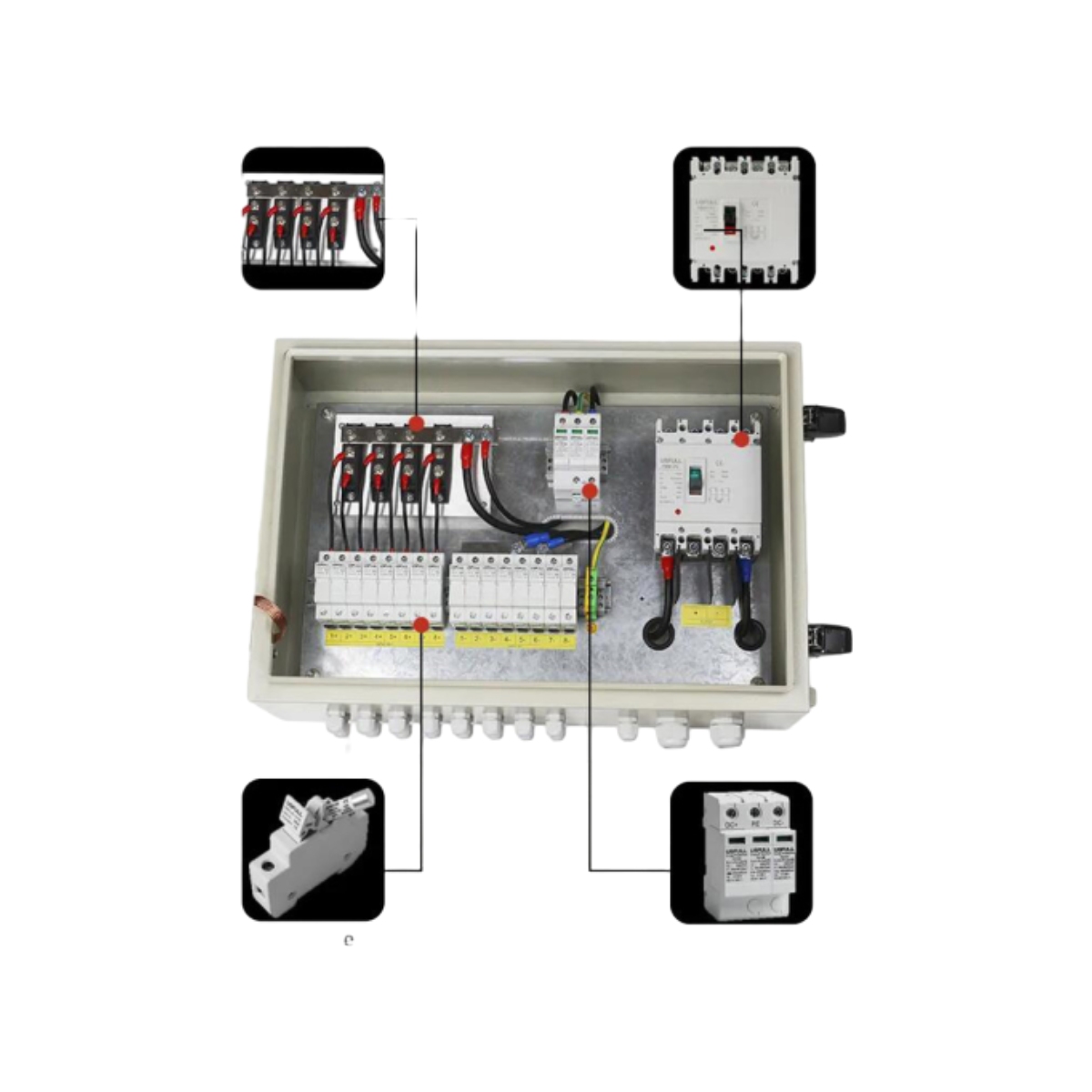 2 string pv combiner box construction