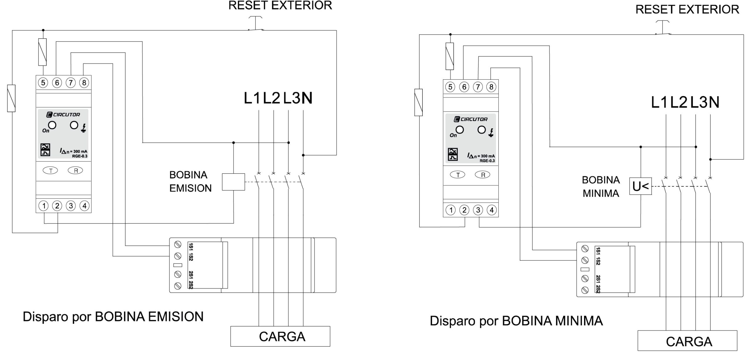 EC_RGE residual current relay connection diragram