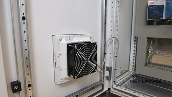 Electrical panel thermostat for fans