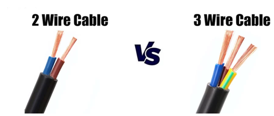 2 conductor vs 3 conductor wire