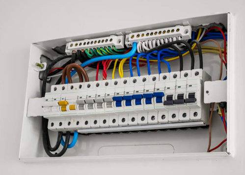 Circuit breaker in electrical enclosure