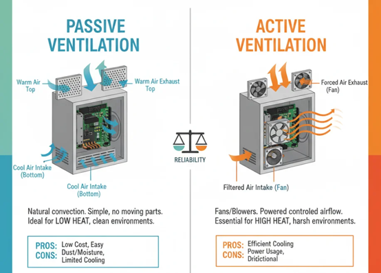 Active vs. Passive Cooling for Electrical Enclosures