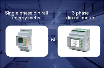 single phase vs three phase din rail meter
