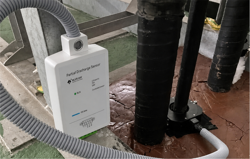 Installation location of HFCT high-frequency current partial discharge sensor for GIS cable termination