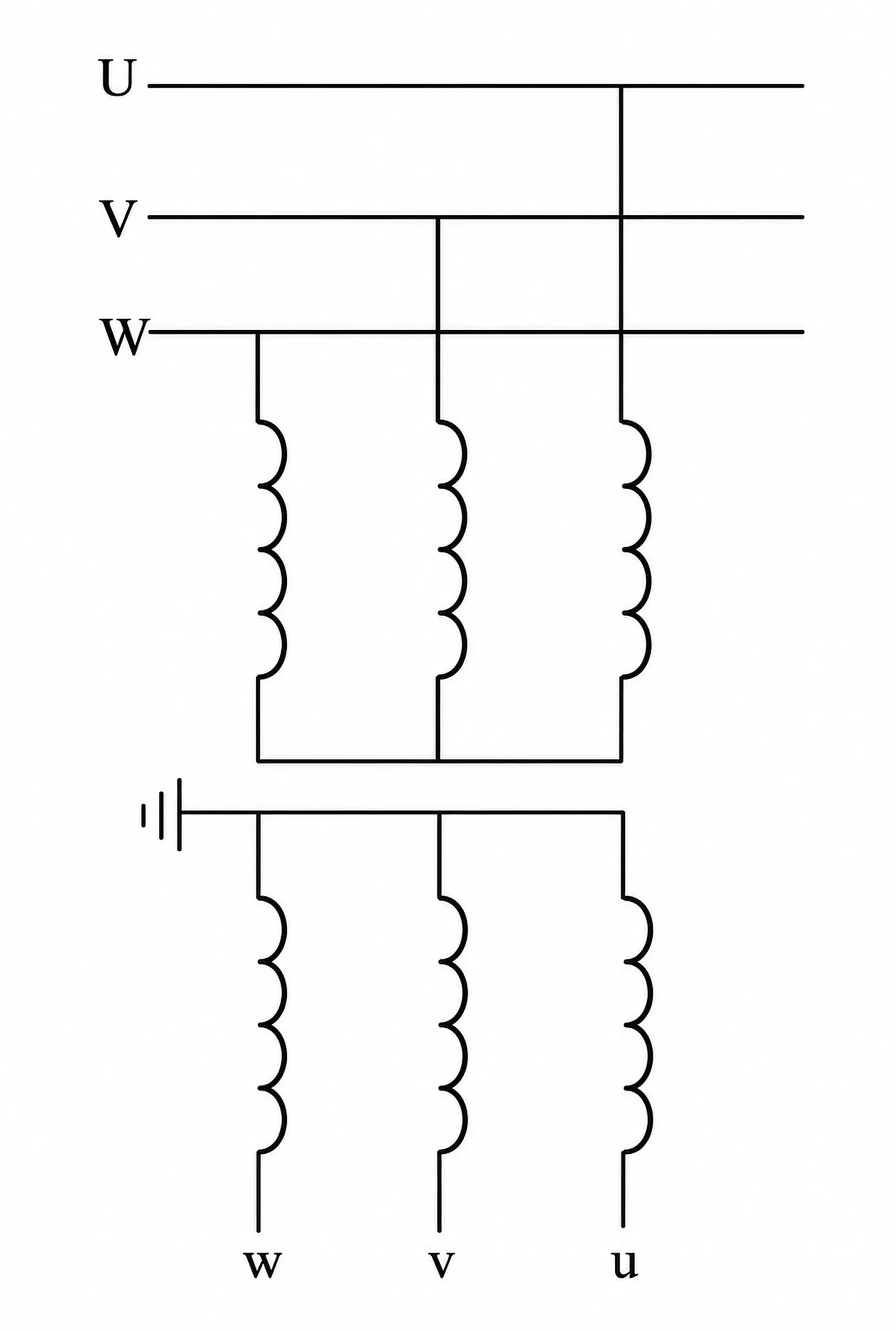 Wiring of a three-phase three-limb voltage transformer